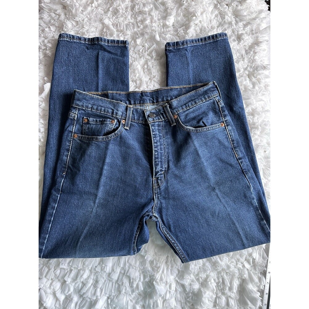 Levi's 505 Men's Straight Regular Fit Jeans Blue Denim Classic Style